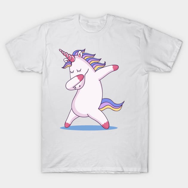 Dabbing Unicorn T-Shirt by edwardecho